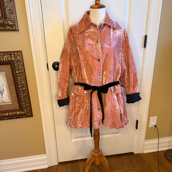 Tory Burch Velvet Anorak in Holiday Rose - Picture 2 of 16